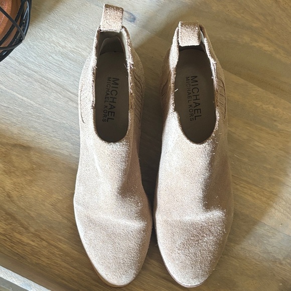 Michael Kors Tan Suede Ankle Booties - Picture 3 of 7